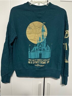 Walt Disney World Teal Graphic Castle Sweatshirt